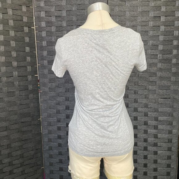 Tommy Hilfiger Womens Small Gray Short Sleeve Graphic T-Shirt - Picture 3 of 7